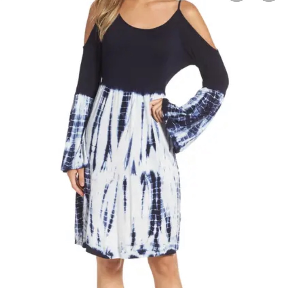 Felicity & Coco Cold Shoulder Tie Dye Dress